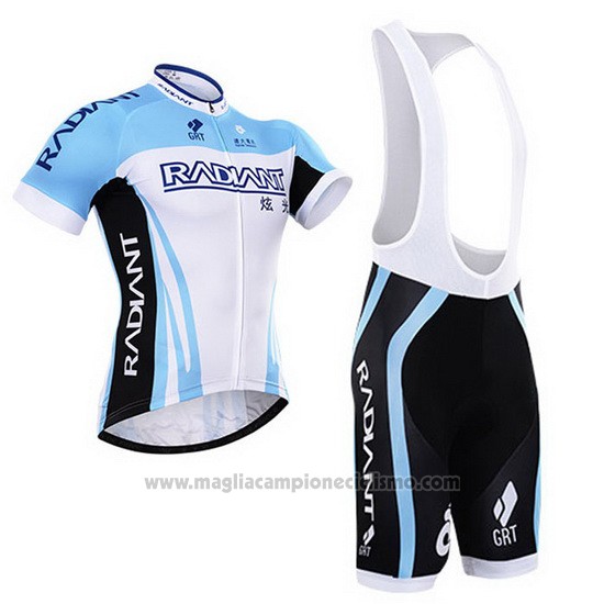 Abbigliamento Ciclismo To The Fore Celeste e Bianco Manica Corta e Salopette